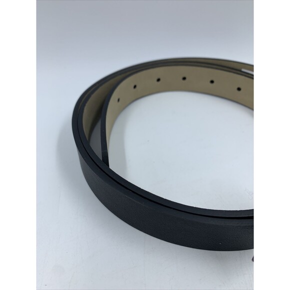 Ava & Viv Womens 3X Belt Black Faux Leather Round Translucent Buckle Classic NEW - Picture 6 of 9